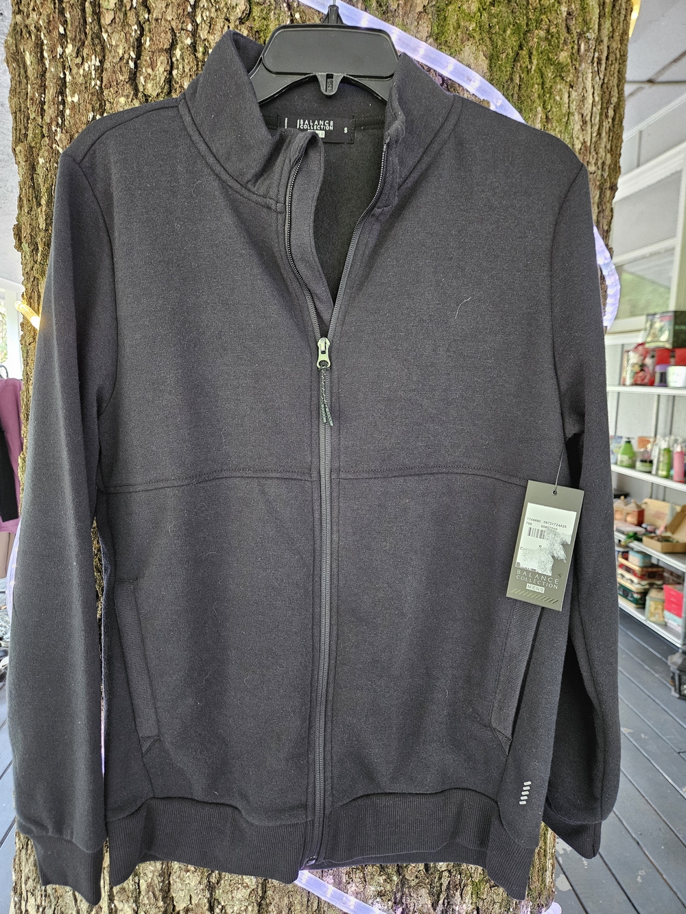 Balance Collection Men's Black Full Zip Sweatshirt Small